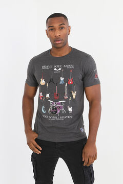 Springfield Camiseta instrumentos musicales gris oscuro