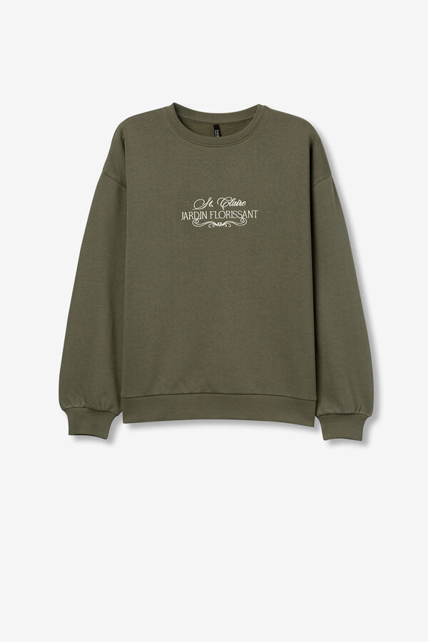Tiffosi Sweatshirt with Front Embroidered beige