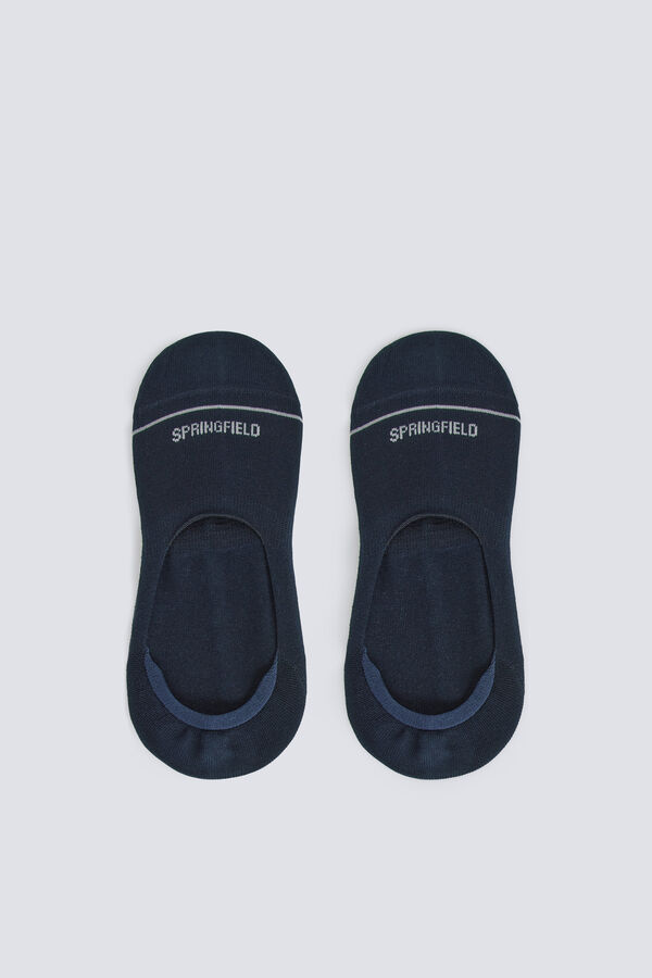 Springfield 2-pack essential invisible socks blue