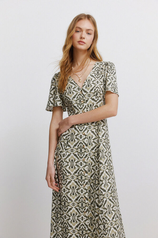 Springfield Printed shirt dress printed