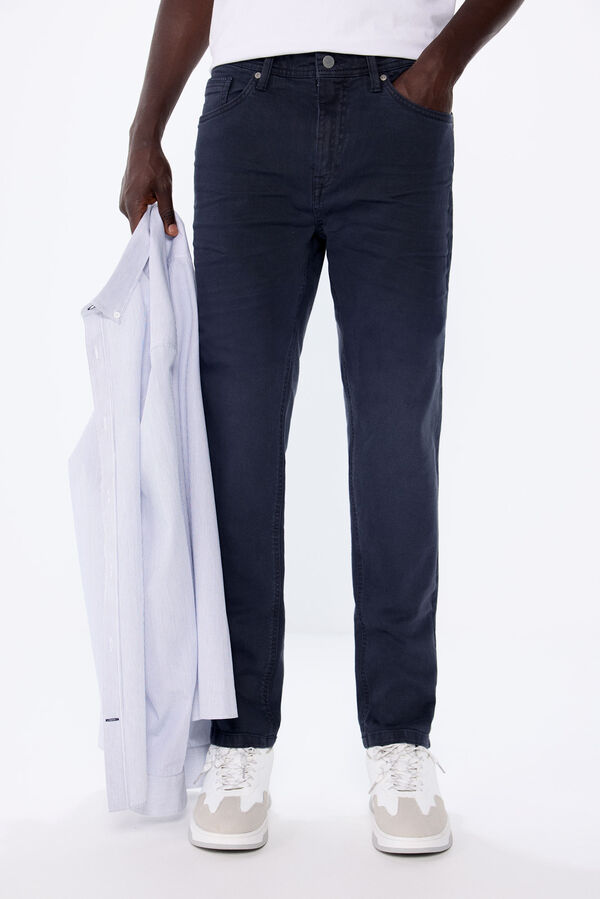 Springfield Slim fit coloured trousers blue