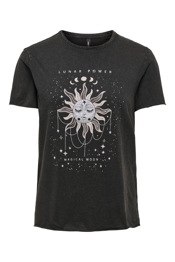 Only Printed short-sleeved T-shirt grey