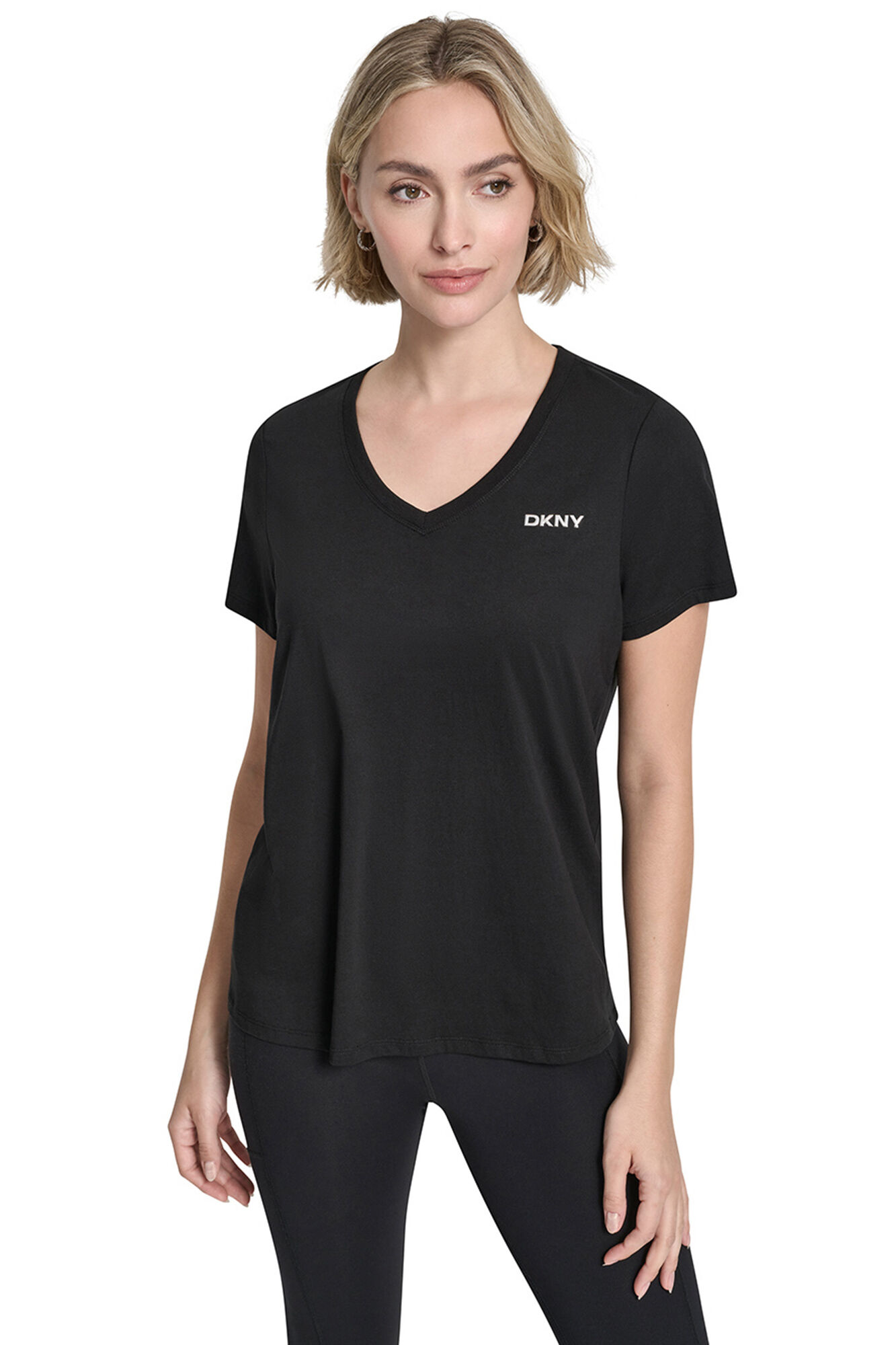 DKNY T-shirt de manga curta gola em bico