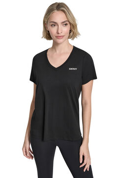 DKNY T-shirt de manga curta gola em bico