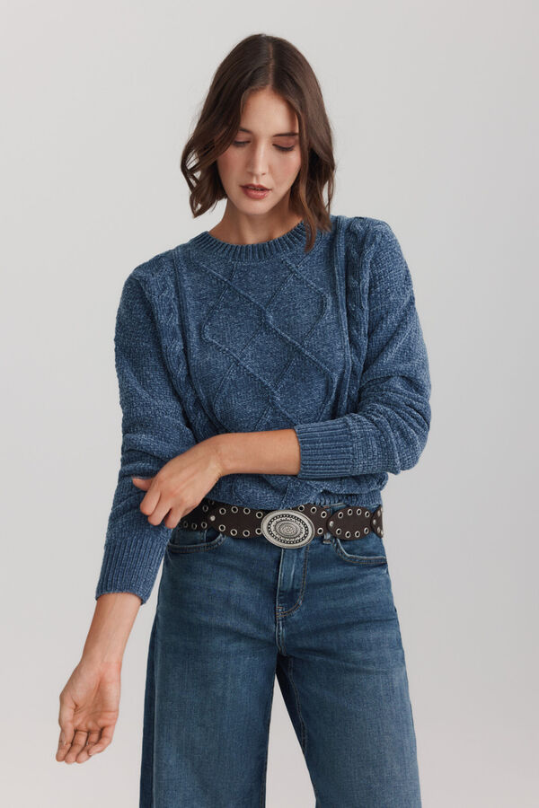 Springfield Chenille braided jumper blue