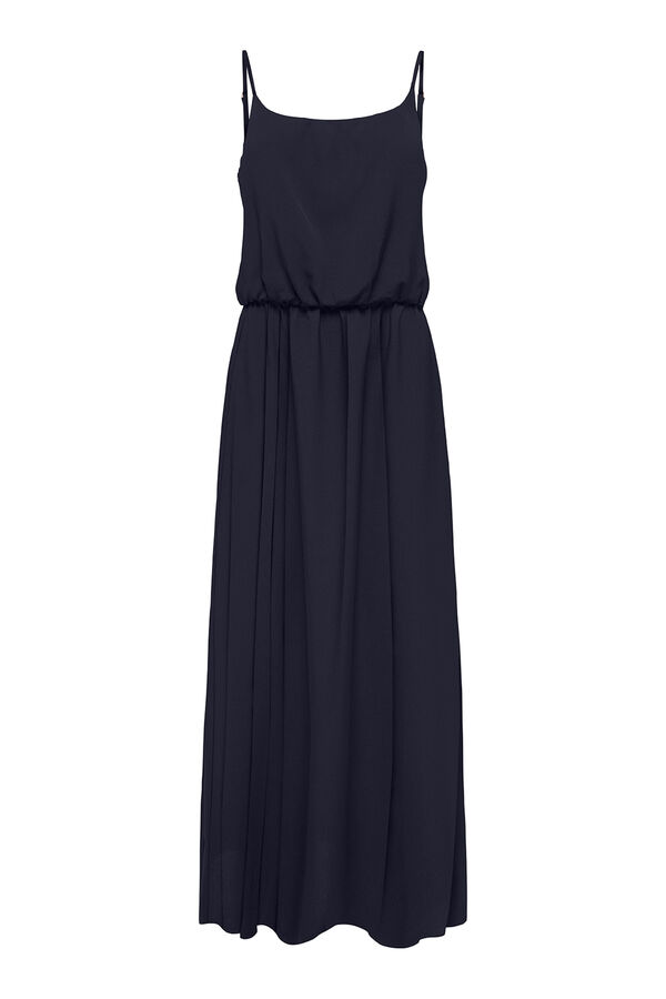 Only Langes einfarbiges Kleid Schwarz