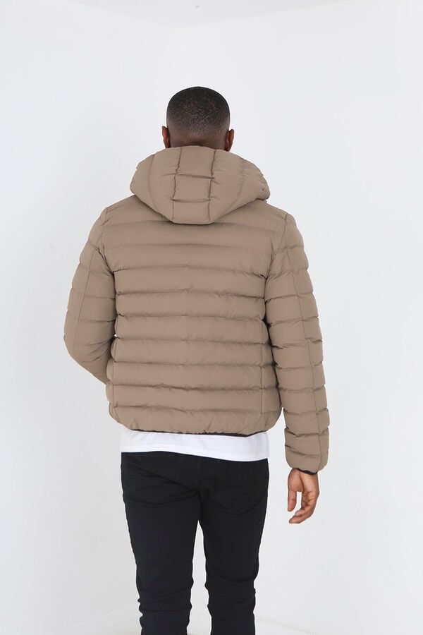 Springfield Quilted jacket with hood bež