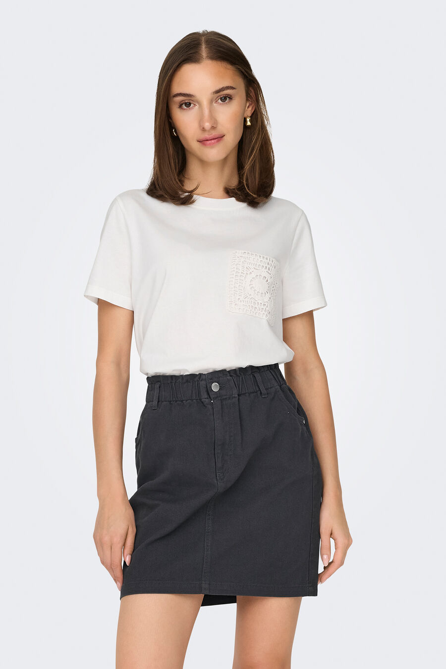 Camiseta manga corta crochet