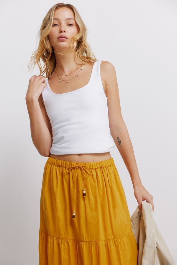 Springfield Midi suknja sa prorezima Žuta