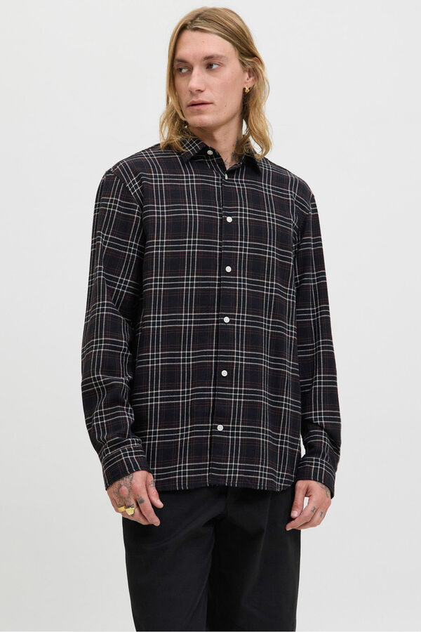 Jack & Jones Checkered flannel shirt Crna