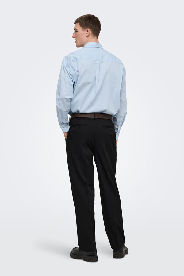 Only & Sons Langarm-Hemd Blau