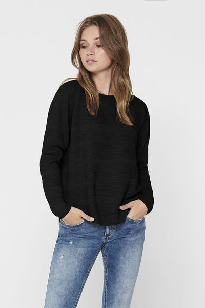 Springfield Long-sleeved round neck jumper black