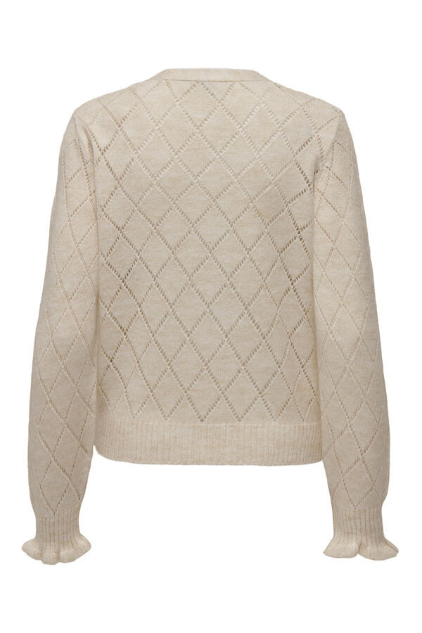 JDY Buttons fastening cardigan white