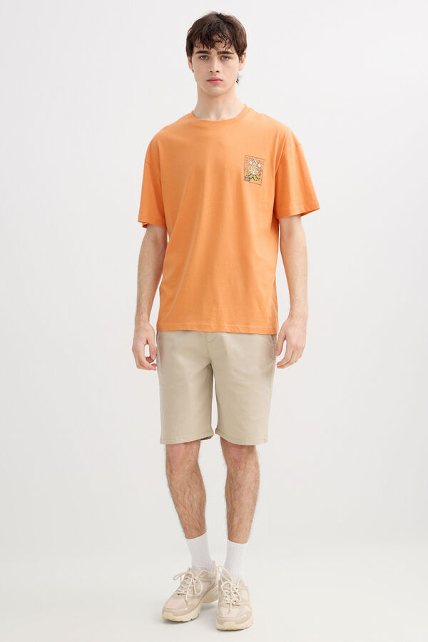 Inside Camiseta oversize de manga corta coral