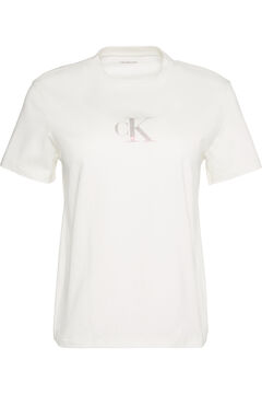 CK Jeans T-Shirt mit gl&auml;nzendem Kristalldesign