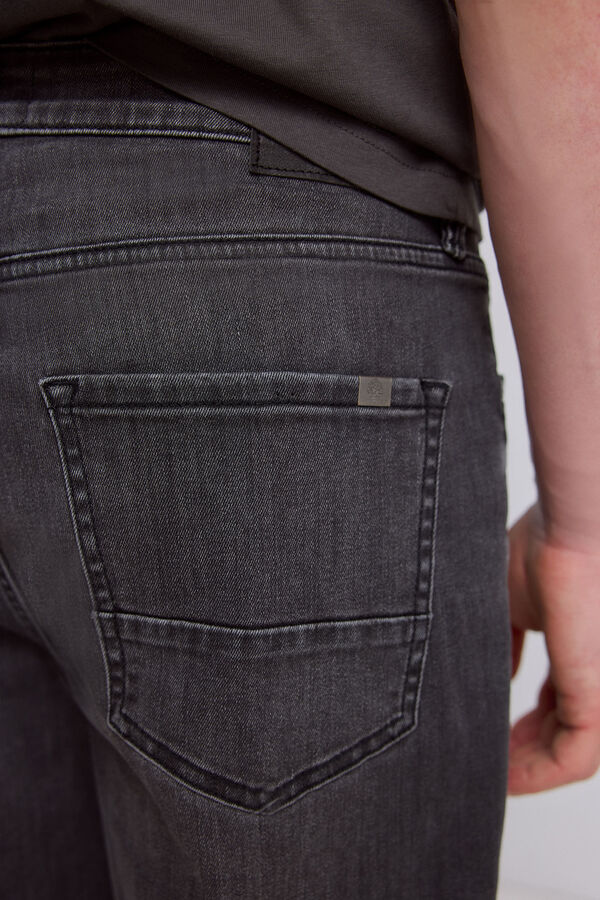 Springfield Dark grey washed slim fit jeans grey