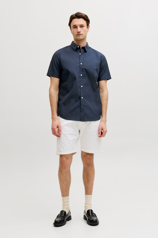 JJ REBEL Camisa manga corta sarga azul