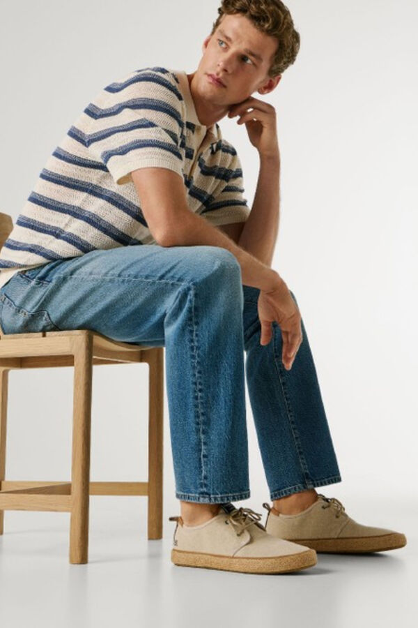 Pepe Jeans Zapatos cl&aacute;sicos de algod&oacute;n marfil