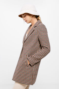 Springfield Checked Wool Coat royal red