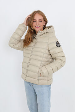 Springfield Quilted puffer jacket with hood grey