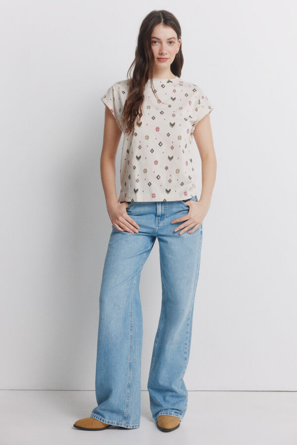 Springfield Straight high-rise jeans grey