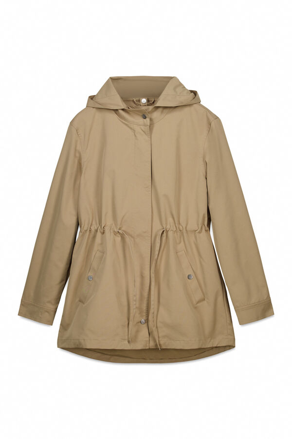 Springfield Hooded water-repellent parka brown
