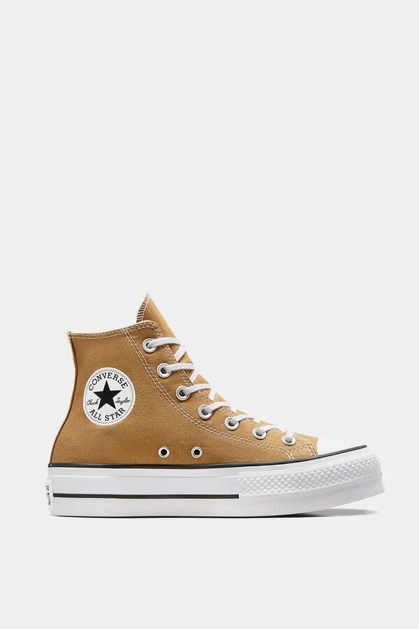 Converse Chuck Taylor ankle patch and All Star beige
