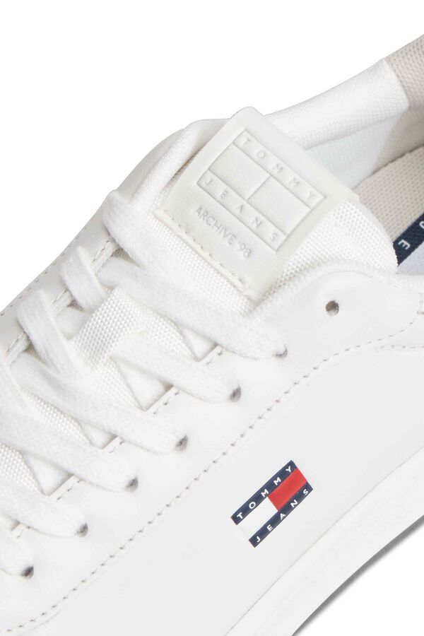 Tommy Jeans Flag trainers white