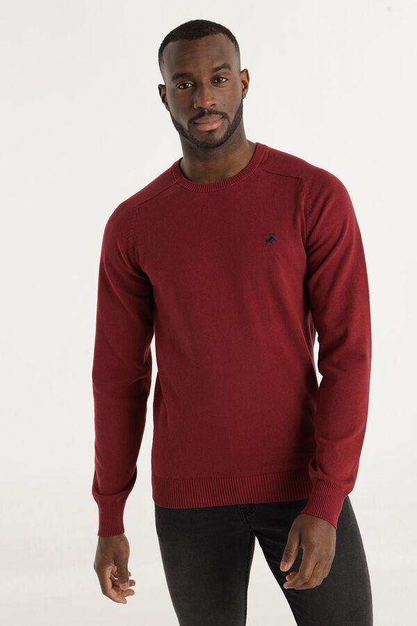 Lois Jersey Cuello Caja burdeos