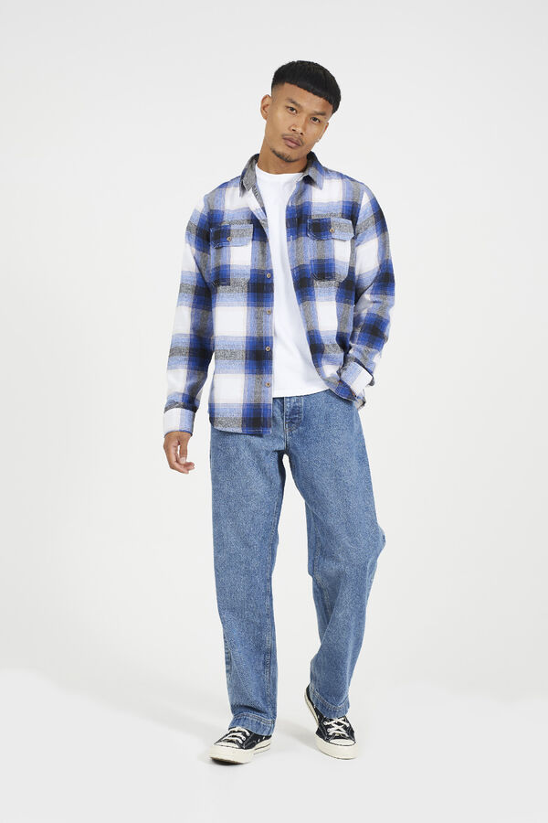 Brave Soul Checkered shirt blue