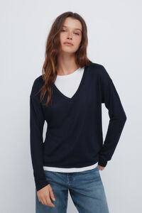 Springfield Combined V neck T-shirt