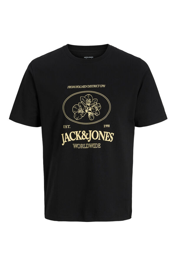 Jack & Jones PLUS Cotton short sleeve T-shirt black
