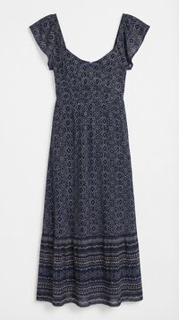 Springfield Vestido estampado com folhos