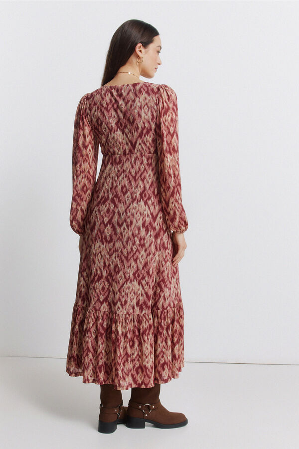 Springfield Robe midi à volant rouge