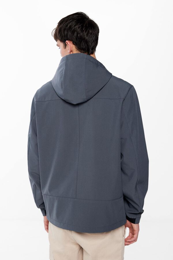 Springfield Duga jakna od softshell tehničke tkanine s kapuljačom čeličnoplava