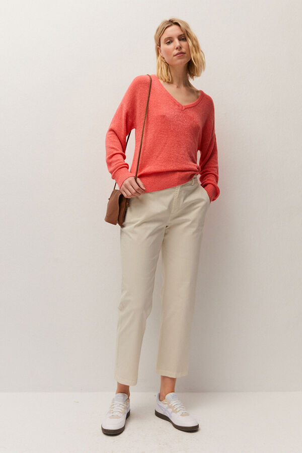 Systemaction V-neck jumper red