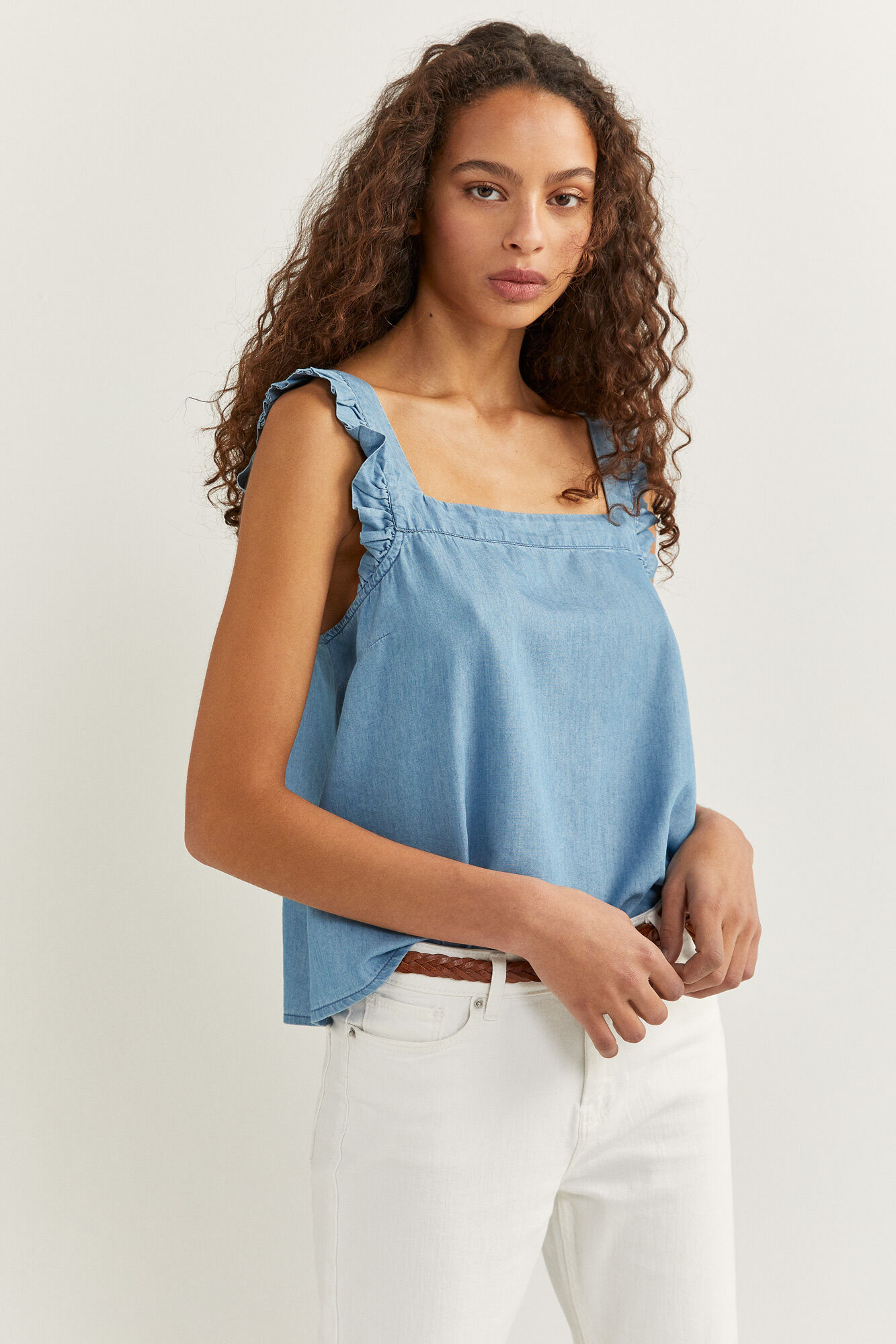 tencel denim top