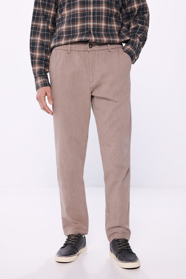 Springfield Pantalon confort coupe slim couleur