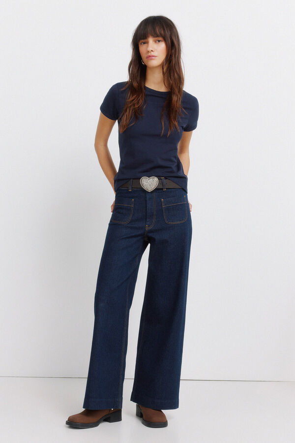 Springfield Basic fitted T-shirt black