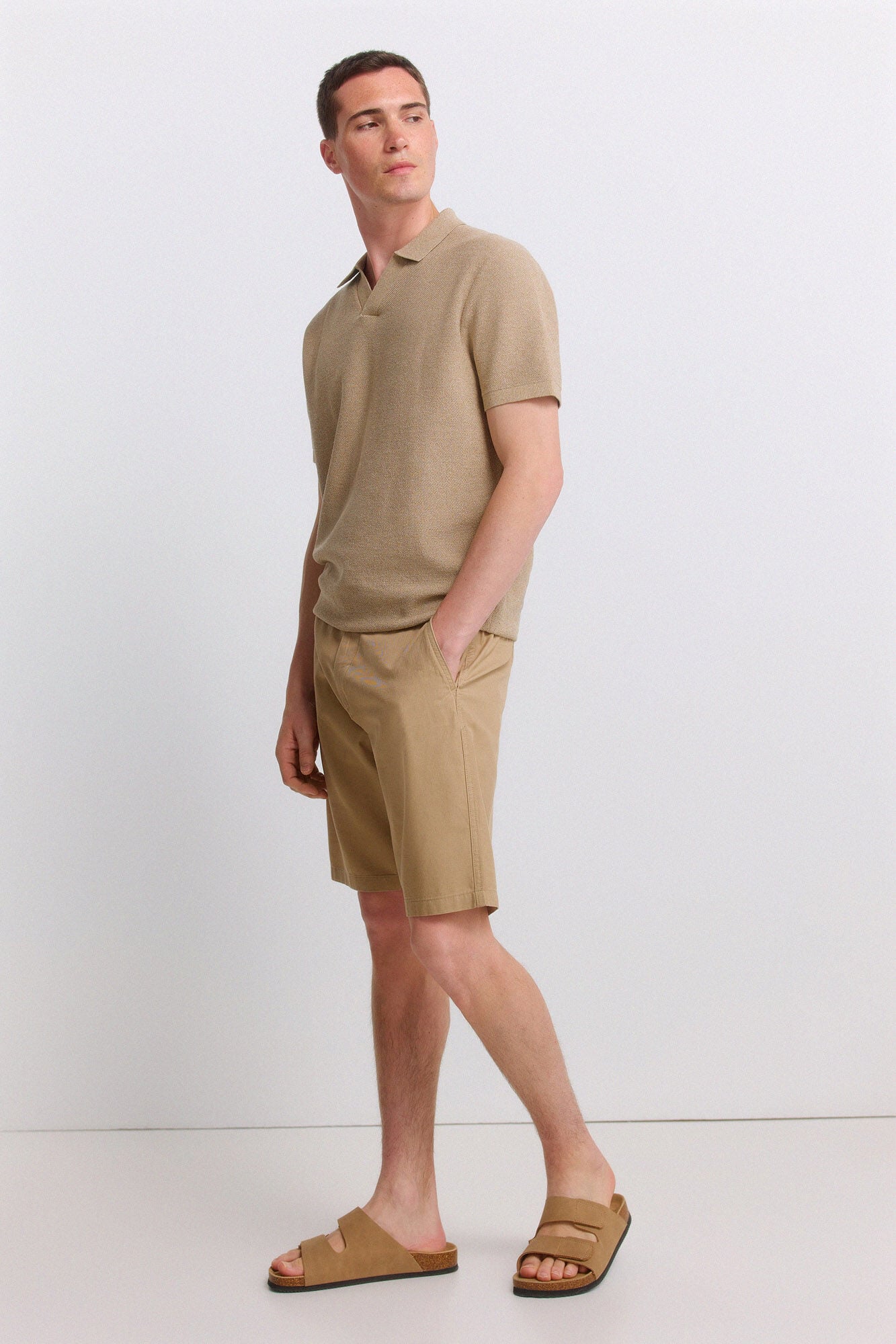 Springfield Wide & relaxed fit technical Bermuda shorts