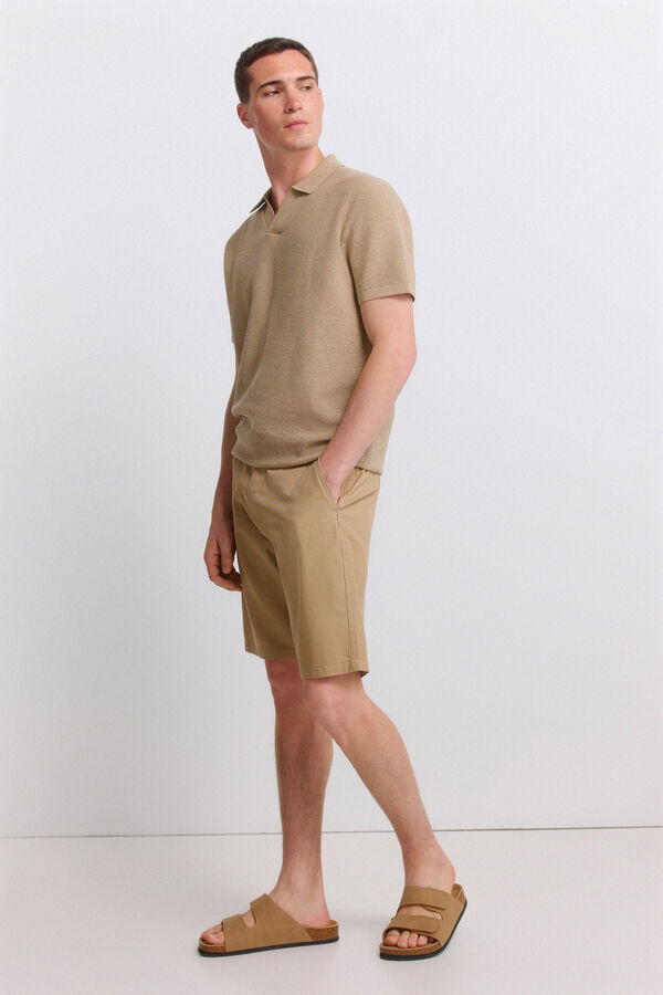 Springfield Wide & relaxed fit technical Bermuda shorts grey