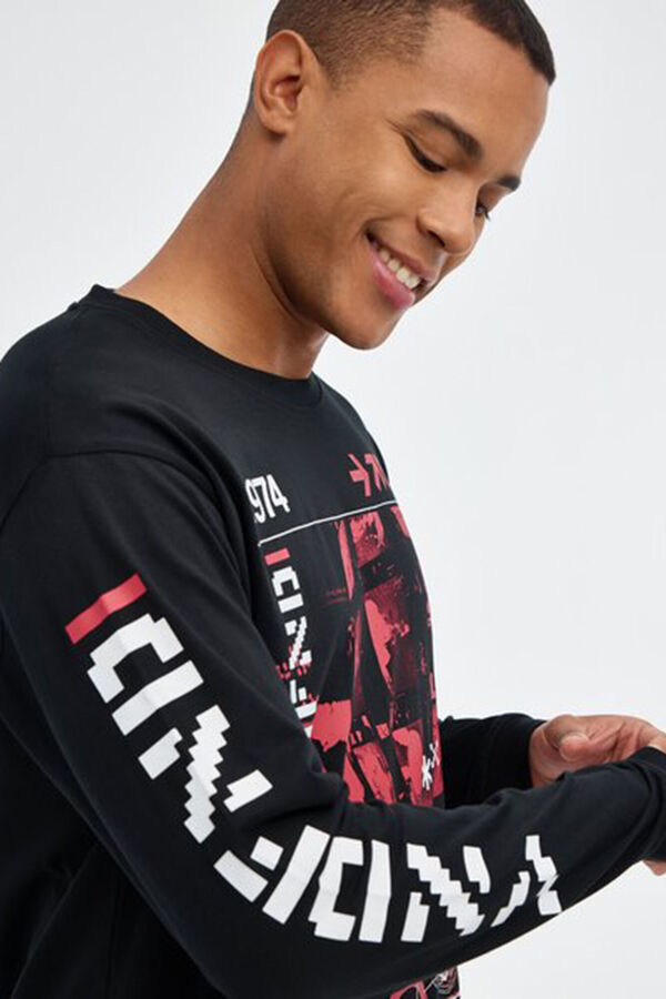 Inside Camiseta Estampada Texto negro