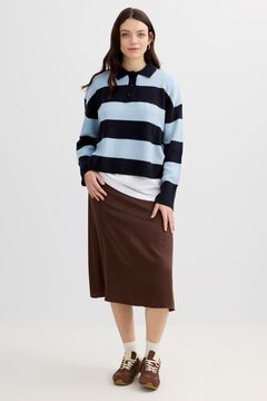 Inside Striped polo neck jumper