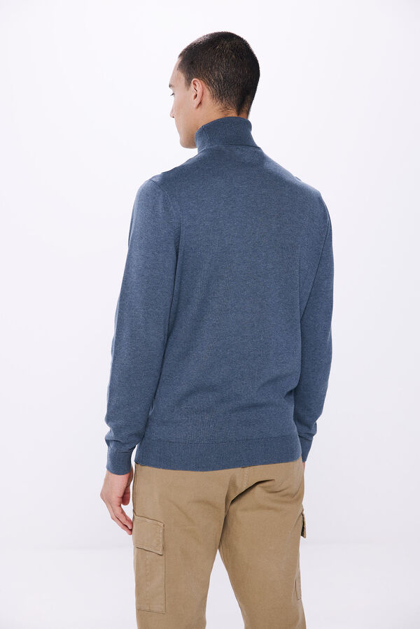 Springfield Basic high neck sweater plava