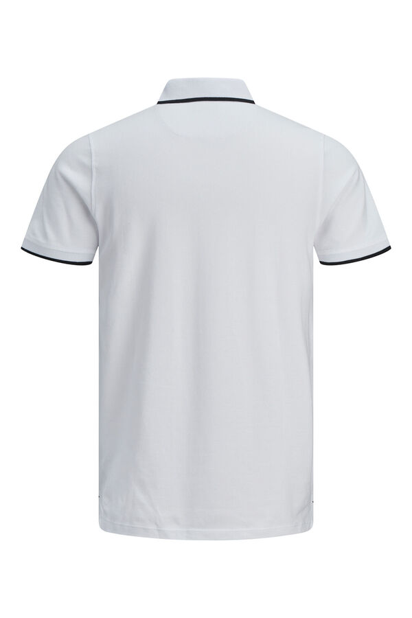Jack & Jones Plain short sleeve polo shirt white