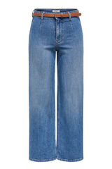 Only Wide Leg Crop Jeans Plava
