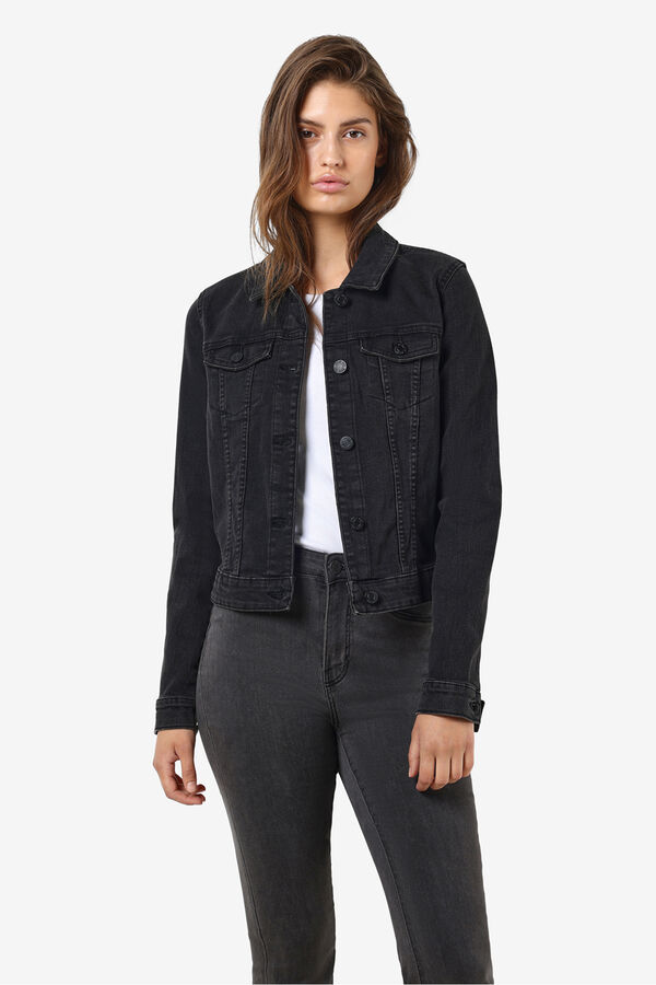 Noisy May Enge Jeansjacke Schwarz