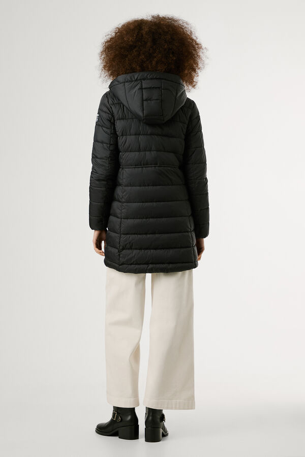 Pepe Jeans Long Padded Down Jacket Crna
