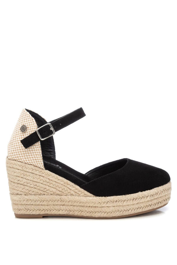 Refresh Suede wedge espadrilles black
