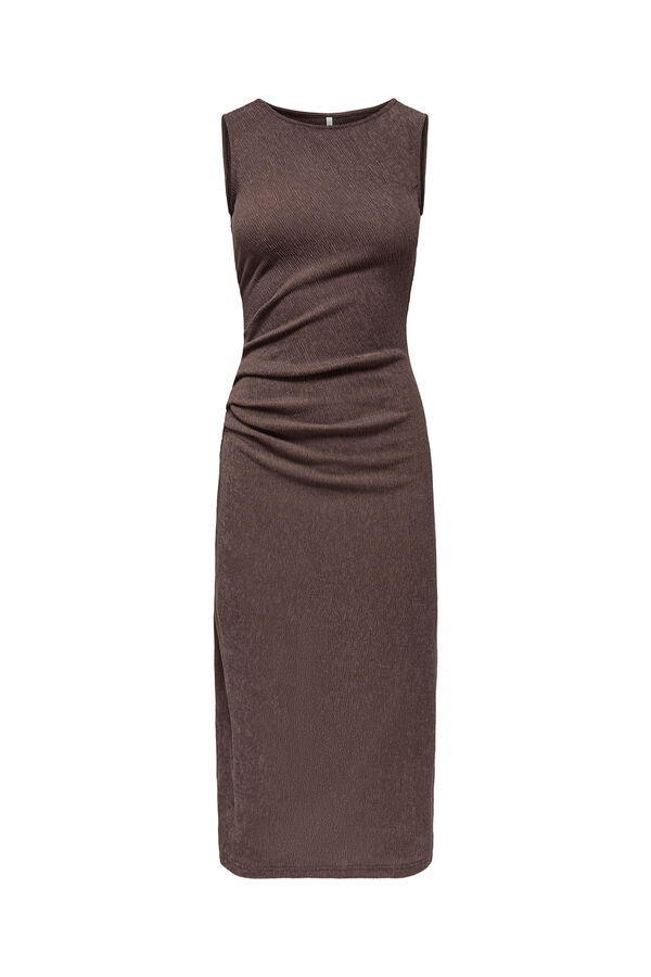 Only Textured midi dress nude